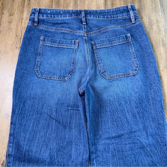 LOFT High Rise Straight Leg Jeans Medium Blue Utility - Picture 12 of 13